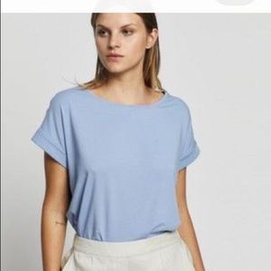 H&M Short-sleeved Satin Blouse